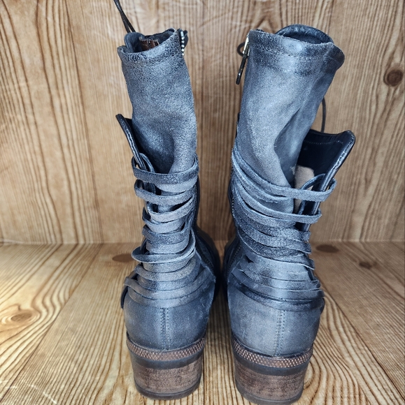 Elegant Charcoal Ankle Boots - Picture 5 of 13